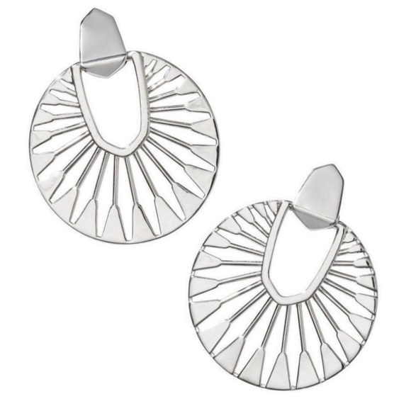 Kendra Scott Jewelry - Kendra Scott Hattie statement earring rhodium plated